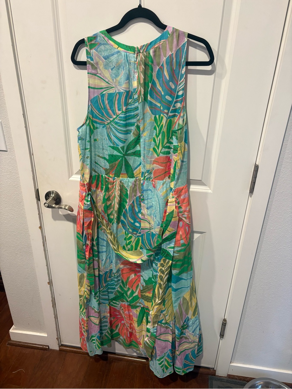 Talbots Tropical Leaf Print Sleeveless Dress - Picture 4 of 7